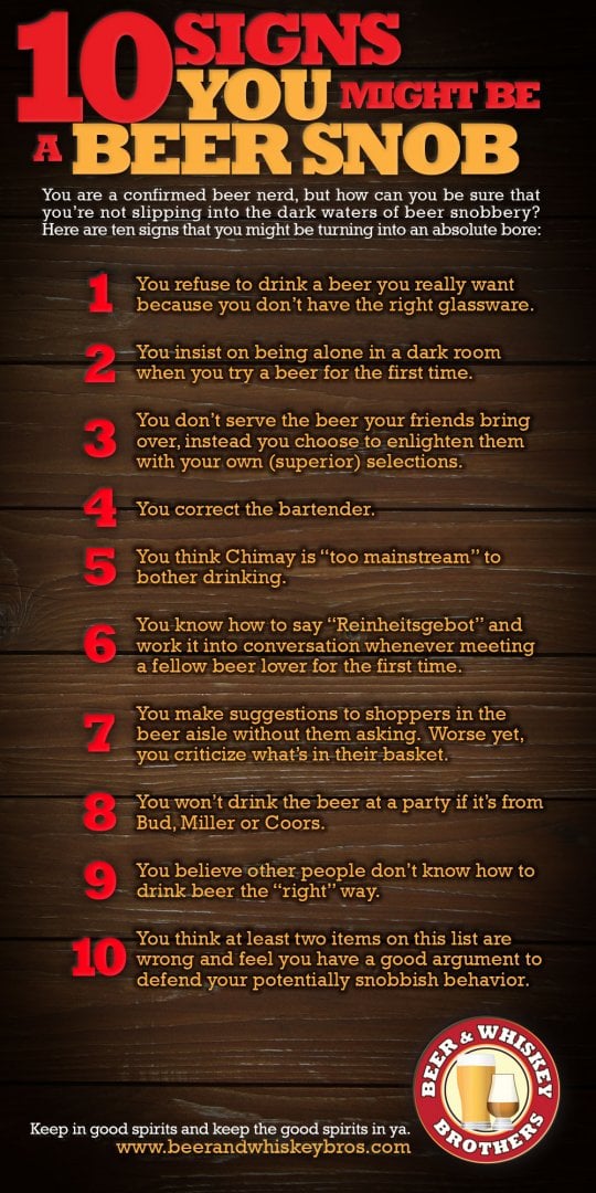 10 signs you are a beer snob