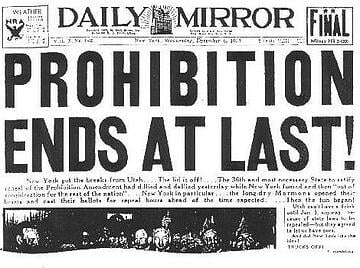 prohibition ends